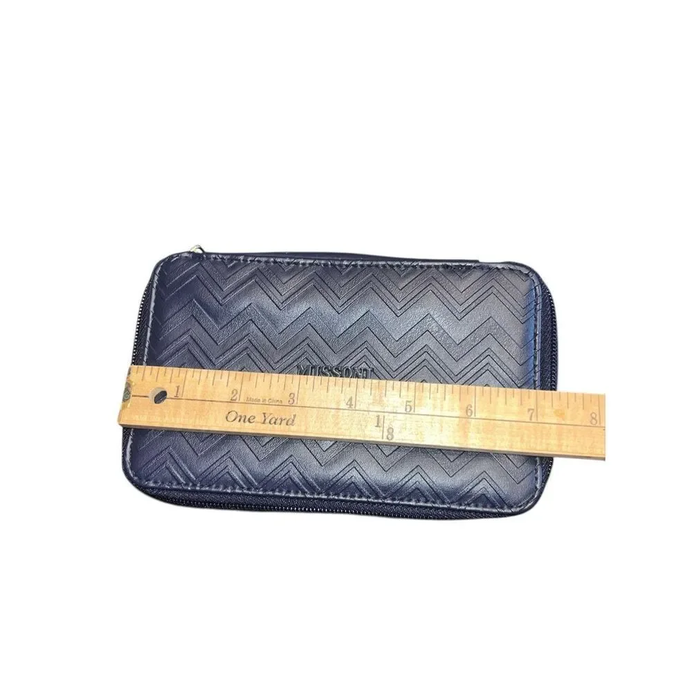 Missoni Exclusive Delta One Travel Case Pouch Blue Wave Zipper Ltd Edition